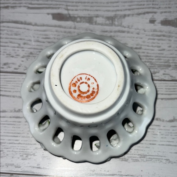 Vintage Floral Porcelain Decorative Bowl - Picture 2 of 7